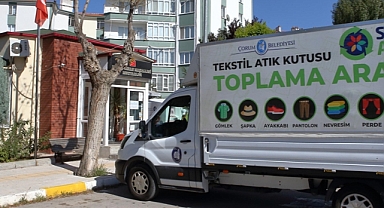 Çorum'da toplanan tekstil atıkları, geri dönüşümle ekonomiye kazandırılıyor.