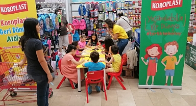 Koroplast, “Geri Dönüşüm Atölyesi”ni Migros mağazalarında çocuklarla buluştu 