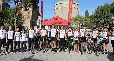 UNESCO Dünya Mirası Yolunda Bisiklet Turu'nun 8'incisi Bergama'dan start aldı