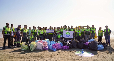 Mersin Uluslararası Limanı çalışanları geleneksel “Go Green” kampanyası kapsamında yarım ton atık topladı 