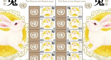 BM'den Tavşan Yılı için hatıra pulu