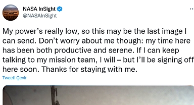 Mars'taki Insight emekliye ayrılıyor