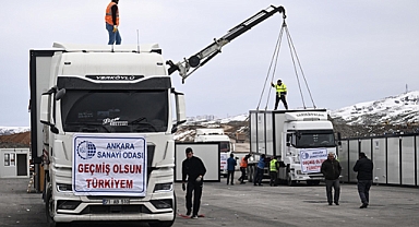 ASO'nun Depremzedeler İçin Hazırladığı Konteynerler Yola Çıktı