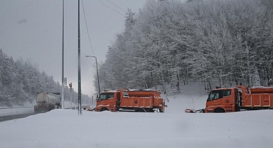 Bolu Dağı'nda kar yağışı etkili oluyor