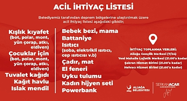Denge Sende olarak güncel yardım ve ihtiyaç listesini sizin için derledik.