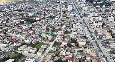 Depremlerde Ağır Hasar Gören Nurdağı İlçesi Helikopterden Görüntülendi
