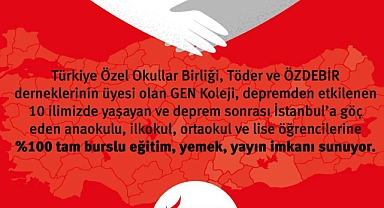 GEN Koleji, Deprem Mağduru Öğrencilere Ücretsiz Kontenjan Açtı