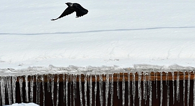 Kars'ta gece en düşük hava sıcaklığı sıfırın altında 19 derece
