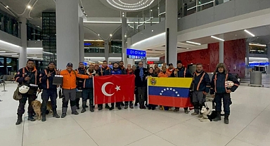 Venezuela arama kurtarma ekibi ülkelerine uğurlandı