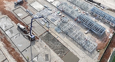 Adıyaman'daki geçici barınma alanı hızlandırılmış çekim tekniğiyle havadan görüntülendi