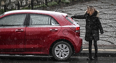 Başkentte kar etkili oluyor