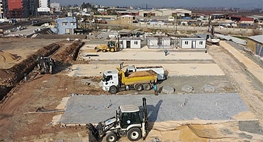 Tuzla Belediyesi, Hatay'da konteyner kent kurulumuna başladı