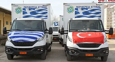 Yunanistan tarafından deprem bölgesine gönderilen 250 ton yardım malzemesi Edirne'ye ulaştı