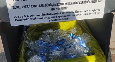Güneş enerjili geri dönüşüm konteyneri sera gazı emisyonunu azaltıyor