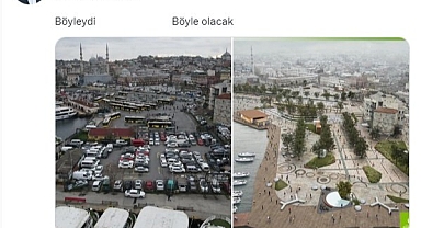İmamoğlu, Yeni Eminönü Meydanı projesinin görselini paylaştı