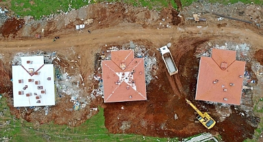 Nurdağı'ndaki köy tipi afet evlerinin inşasında sona yaklaşıldı