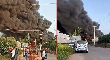 Geri dönüşüm tesisinde yangın! Gökyüzünü duman kapladı