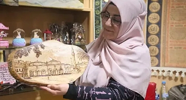 Hobi olarak başladı, ahşap dağlama sanatıyla yaptığı eserler ilgi odağı oldu