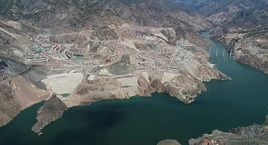 Yusufeli Barajı ve HES'te su yüksekliği 134 metreyi aştı