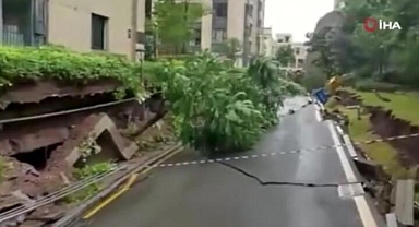 Çin'de yollarda yarık oluştu: 3 binden fazla kişi tahliye edildi