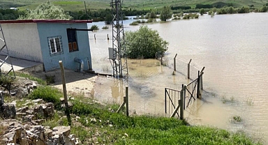 Karasu Nehri taştı, ekili tarlalar sular altında kaldı