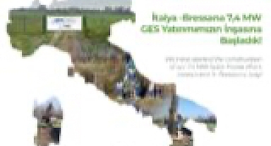 YEO, İtalya’daki ilk GES yatırımının inş inşasına başladı