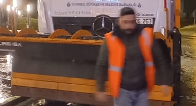 İBB EKİPLERİ KAR NÖBETİNDE