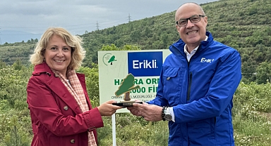 ERİKLİ 10 BİN FİDANA HAYAT VERİYOR