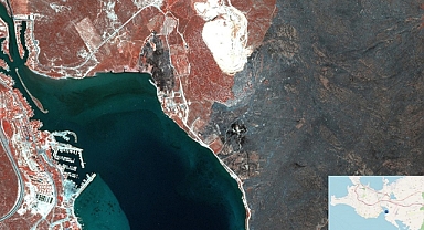 Yanan 32 Bin Futbol Sahası Büyüklüğündeki Alan Uzaydan Görüntülendi