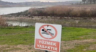 Kuraklık nedeniyle Hayrabolu Göleti'nde su seviyesi düştü